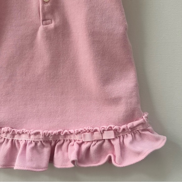 Ralph Lauren 6 Months Baby Girl Pink Polo Ruffle Dress Spring Summer - Picture 2 of 5